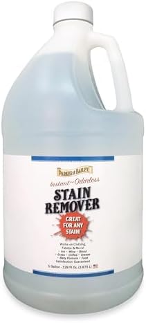 Parker & Bailey Liquid Stain Remover - Instant Stain Removal on Laundry Clothing Fabric Ink Grease Blood Grass Coffee Wine Food Carpet Upholstery Spot Cleaner Odor Free Detergent Booster, 8oz