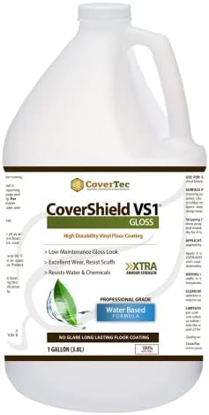 CoverTec CoverShield VS1 Gloss VCT and Terrazzo Sealer, Fast Drying, Highly Durable, Long Lasting, 1 gal, Prof Grade