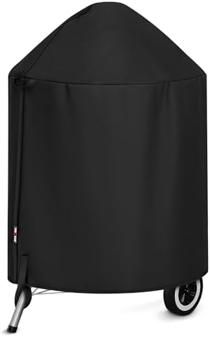 Unicook Round Smoker Cover 30 Inch, Heavy Duty Waterproof Charcoal Kettle BBQ Grill Cover, Fade Resistant Barrel Protector, Fits Weber Char-Griller Akorn Kamado and More, 30" Dia x 36" H
