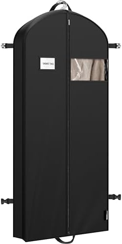 Simple Houseware 43" Travel Garment Bag with Pockets, Heavy Duty Suit Bag