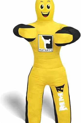 MMA Grappling Punching Dummy for Kids Combat Sports BJJ jiu Jitsu Judo Karate Taekwondo Wrestling Buddies Tackling and Boxing Dummies (47" / 4 Feet) - UNFILLED