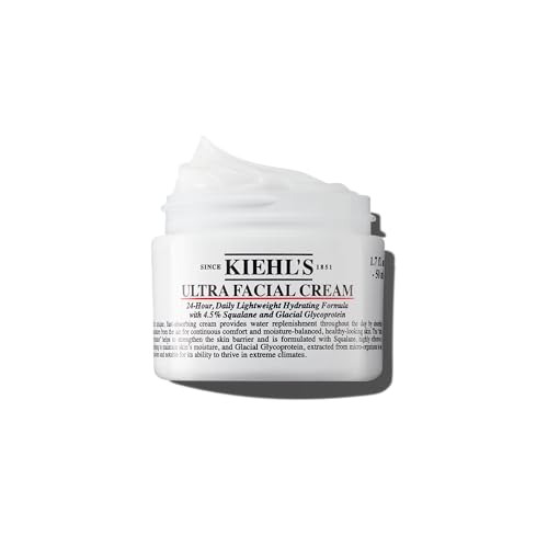 Kiehl's - Ultra Facial Cream Daily Moisturizer with 4.5% Squalane | Face Cream for Long-Lasting Hydration & Moisture - Fragrence Free & Suitable for All Skin Types