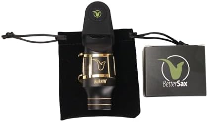 BetterSax Burnin’ Tenor Saxophone Ligature – 24k Gold-Plated Brass