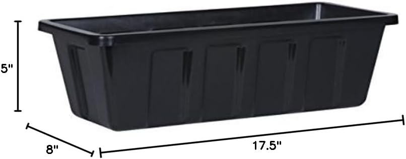 Root & Vessel Poly-Pro Plastic Flower Box Planter, White, 30-Inch