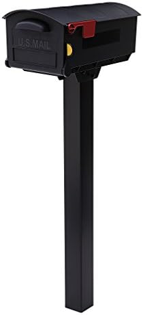 Gibraltar Mailboxes Patriot Large Capacity Rust-Proof Plastic Black, Post-Mount Mailbox, GMB515B01