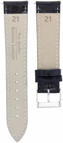 Ewatchparts 21mm Italian Leather Watch Band Strap Compatible With Invicta Men's 1517 I Force Watch Black