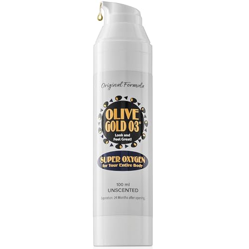 Olive Gold O3 Skin Care Lotion – Ozonated Olive Oil Moisturizer for Face & Body, Natural Hydration & Anti-Aging Support (4oz)