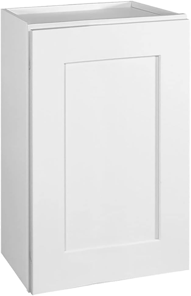 Design House Brookings Kitchen Wall Cabinet, 12", White | Adjustable Shelves, Adjustable Hinges, Wall Mount, Contemporary/Modern, Wood, Kitchen, 561530