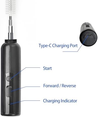 CPAP Cleaning Kit, Electric CPAP Cleaner for Hose and Mask, Silicone Brush Cleaner, Compatible with 22mm and 15mm Hose