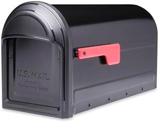 Architectural Mailboxes Barrington Post Mount Mailbox, Black