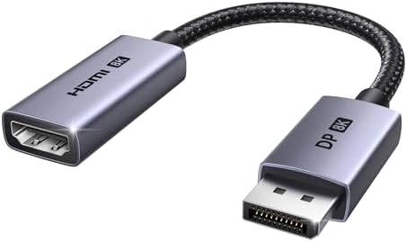 UGREEN 8K@60Hz Active DisplayPort to HDMI Unidirectional Adapter, 0.66FT | DP 1.4 PC to HDMI 2.1 Screen