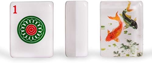 Yellow Mountain Imports Set of 166 American Mahjong Tiles, Koi (Tiles Only Set)