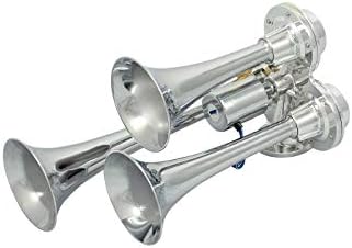Caboose Chrome 12/24 Volt Air Horn Only - 3 Trumpets