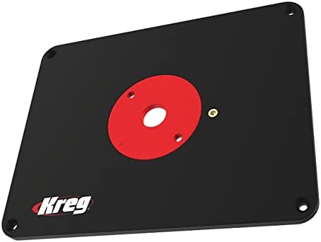 Kreg Precision Router Table Insert Plate - Undrilled Phenolic Router Plate for Custom Router Mounting - Level-Loc Rings - PRS4038
