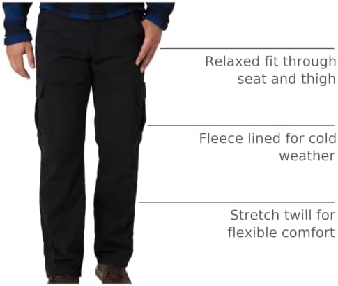 Wrangler Authentics Men's Fleece Lined Cargo Pant