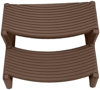 Confer Plastics Resin Multi Purpose Outdoor Non Slip Portable Spa and Hot Tub Handi-Step Deck Patio Steps Accessories, Charcoal Grey