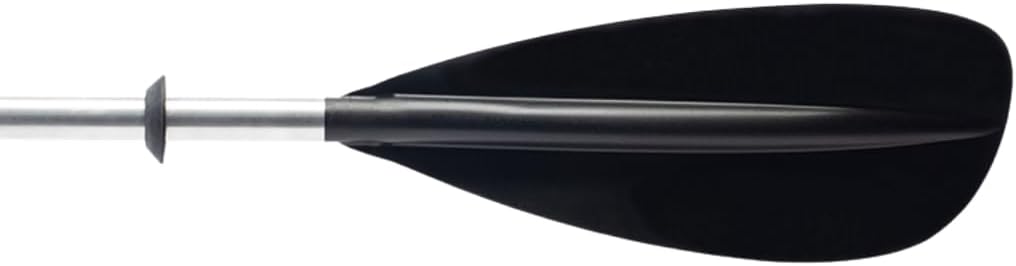 Bending Branches Whisper Kayak Paddle – 2‑Piece Aluminum Shaft, Polypropylene Blades, Adjustable 0°/60° Feathering, Black Comfort Grips, Dihedral Blade Design for Recreational Paddling