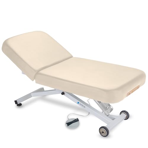 EarthLite Ellora Electric Lift Massage Table, Flat Table Top, Made in USA, 32" x 73, Black