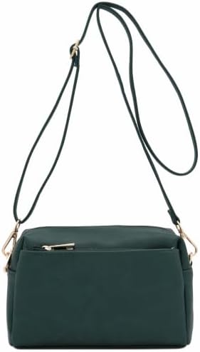 Triple Zip Small Crossbody Bag