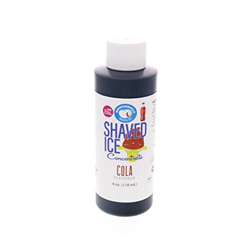 Hypothermias Shaved Ice and Snow Cone Syrup Unsweetened Flavor Concentrate - 4 Fl Oz - Makes 1 Gallon of Ready to Use Syrup - Cola - Must Add