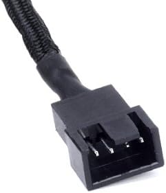 SilverStone Technology All Black Sleeved 1-to-2 Sleeved PWM Fan Splitter Cable (CPF01)