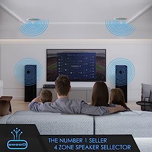 yle Home 4-Zone Channel Speaker Switch Selector