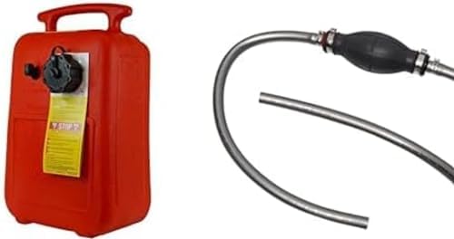 Scepter 3.2 Gallon Portable Marine Gas Can, Boat Fuel Tank with Top Handle | Underseat Design, 2-Way Vented Cap, Built-In Fuel Gauge and Pick-Up, EPA & CARB Compliant, 14"L x 10.5"W x 9"H (08576)
