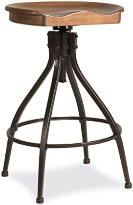 Hillsdale Worland Metal Backless Adjustable Height Stool