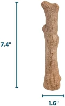 Pupstages Dogwood Dog Chew Toy, Made in the USA – Real-Wood Blend, Natural Flavor & Texture, Moderate Chewers, Small, 5.4"