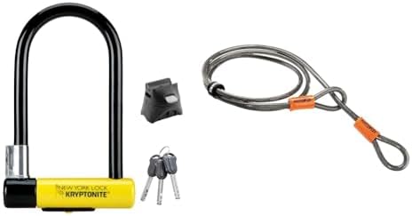 Kryptonite New York Standard Bike U-Lock + KryptoFlex Security Cable Bundle