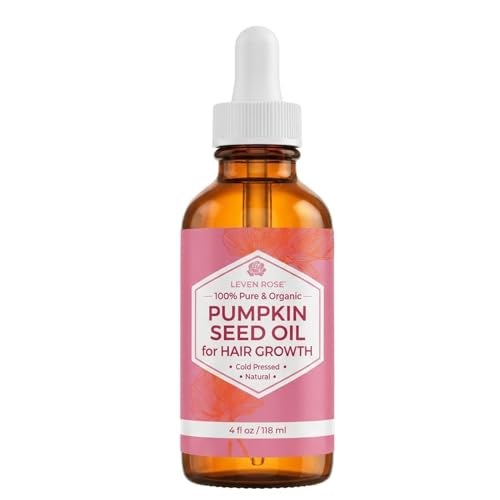 Leven Rose Pumpkin Seed Oil for Hair Growth 2 oz, 100% Pure Pumpkin Seeds Oil for Skin and Nails - Natural Pumpkin Seed Extract for Moisturizing Scalp, Dry and Rough Skin