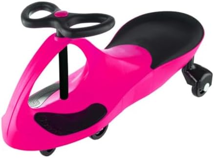 Wiggle Car Ride On Toy - No Batteries, Gears or Pedals - Twist, Swivel, Go - Outdoor Ride Ons for Kids 3 Years and Up by Lil' Rider (Hot Pink and Black)
