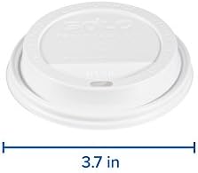 SOLO Cup White Traveler Drink-Thru Lid. Fits 10 Ounce Squat and 12, 16, 20 and 24 Ounce Solo Brand Hot Beverage Cups. 100 Pack