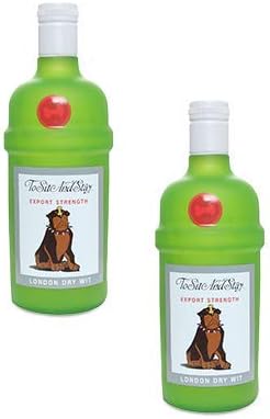 SILLY SQUEAKERS Tuffy Liquor Bottle Dog Toy: Squeaky Dog Toy, Washable and Floats, Vinyl Construction