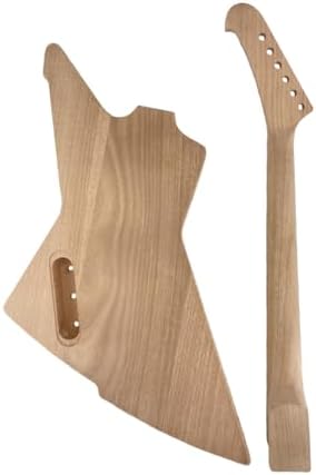 Yinfente DIY Guitar Kit With Mahogany Body Mahogany Neck With Rosewood Fretboard 6 String DIY Electric Guitar Kit With All Components To Build Your
