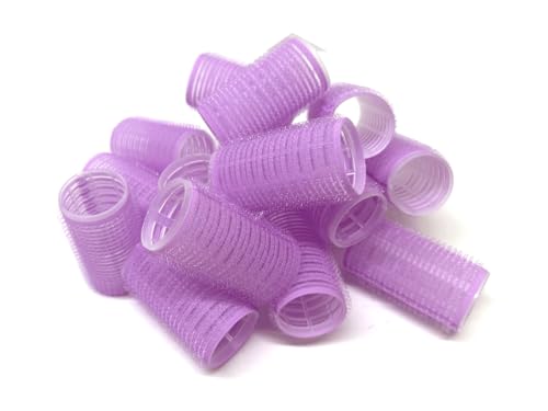 Set of 16 - Medium Size Self Grip Hair Rollers Pro Salon Hairdressing Curlers