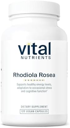 Vital Nutrients Rhodiola Rosea - Rhodiola Supplement for Healthy Energy, Memory, and Stress Support - Gluten, Dairy, Soy Free - Non-GMO - 60 Capsules
