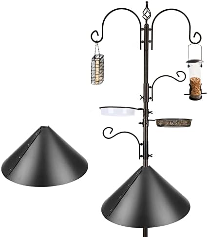 Deluxe Bird Feeding Station Kit with Multi Feeder Hanging Pole, Metal Suet Feeder, Bird Bath