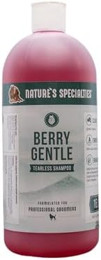 Nature's Specialties Berry Gentle Ultra Concentrated Face and Body Wash for Pets, Makes up to 16 Gallons, Natural Choice for Professional Groomers, Gently Cleanse The Skin and Coat, Made in USA, 1 gal
