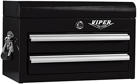 Viper Tool Storage 18-Inch 2-Drawer Mini Tool Chest, Black