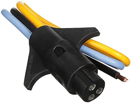 attwood 7647-7 Heavy-Duty Trolling Motor Connector, Male Plug, Motor Side, 6-Inch Harness with Butt Connectors, 10-Gauge Wire, One Size (7647-5)