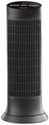 Honeywell Slim Ceramic Tower Heater, Small Room, Black – Easy to Use – Slim Space Heater with Two Heat Settings | Easy to Use – Slim Space Heater with Two Heat Settings