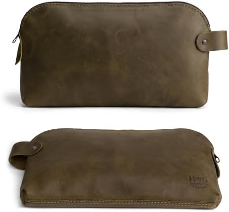 Hide & Drink, Large Rustic All Purpose Utility Bag for Cords & Chargers, Travel Bag, Multi-Purpose Bag, Full Grain Leather