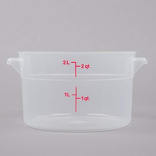 AMZ Empire Cambro 2 Qt Round Storage Container With Lid Translucent And Measuring Cup/Container Kit/Kitchen Organization Set