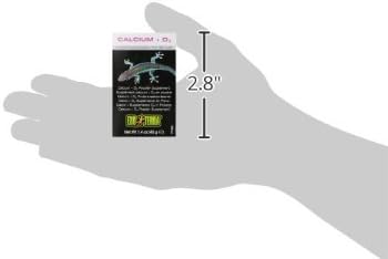 Exo Terra Calcium + D3 Powder, Ultra-fine, 3.2 oz. | Phosphorus Free Formula Boosts Bone Health & Calcium Absorption, Ideal for Insects, Fruits & Veggies