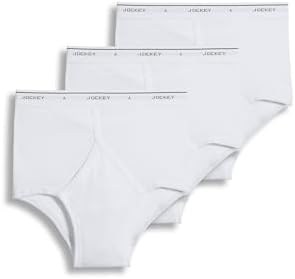 Jockey Classic Full Rise Brief- 3 Pack - 100% Cotton Underwear for Men