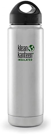 Klean Kanteen Wide Mouth Double Wall Insulated Water Bottle with Loop Cap