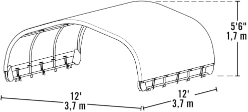 ShelterLogic Corral Shelter and Livestock Shade Waterproof and UV Treated Universal Cover for Horses, Goats