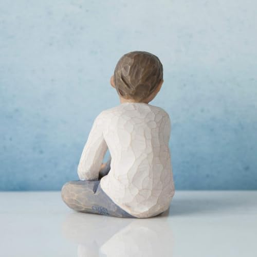 Willow Tree Caring Child (Darker Skin), Sculpted Hand-Painted Figure | Celebrates a Child's Spirit, Family Grouping Keepsake