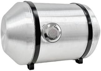 JSD 5 Gallons 10" x 16" Aluminum Spun Round Gas Tank End Fill 1/4" NPT Outlet- Off-road / Tractor Pull